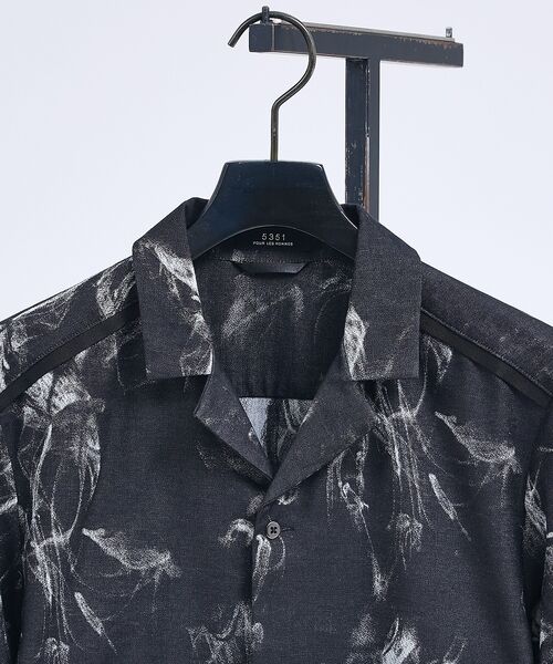 5351POUR LES HOMMES / 5351プール・オム シャツ・ブラウス | 【セットアップ対応】スモーク ジャガード 半袖シャツ【予約】 | 詳細4
