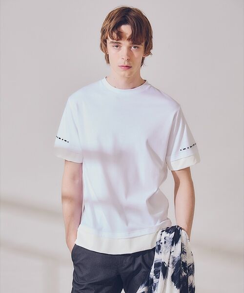 5351POUR LES HOMMES / 5351プール・オム Tシャツ | レイヤード スタッズ 半袖Tシャツ | 詳細6