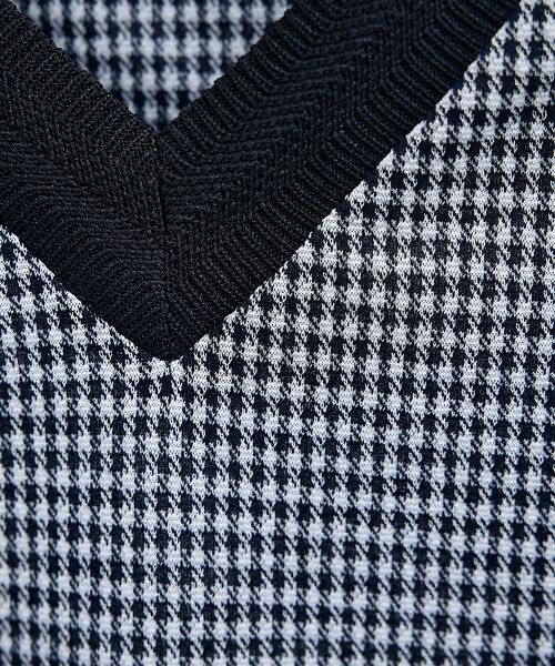 5351POUR LES HOMMES / 5351プール・オム Tシャツ | フィンリーチェック ジャガード VネックTシャツ【予約】 | 詳細2
