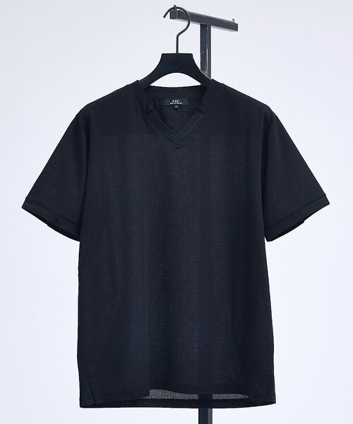 5351POUR LES HOMMES / 5351プール・オム Tシャツ | フィンリーチェック ジャガード VネックTシャツ【予約】 | 詳細17