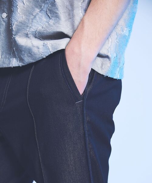 5351POUR LES HOMMES / 5351プール・オム スラックス・ドレスパンツ | 【デニムライク】 ストレッチ テーパードスラックス【予約】 | 詳細4