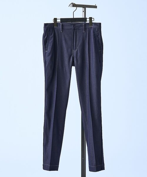 5351POUR LES HOMMES / 5351プール・オム スラックス・ドレスパンツ | 【デニムライク】 ストレッチ テーパードスラックス【予約】（インディゴ）