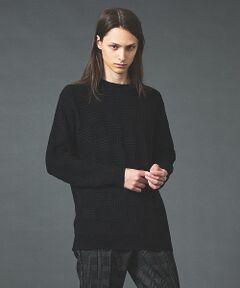 5351POUR LES HOMMES / 5351プール・オム Tシャツ | ジオメトリック ニットジャカード ロングスリーブ プルオーバー【予約】