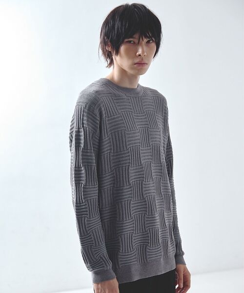 5351POUR LES HOMMES / 5351プール・オム Tシャツ | ジオメトリック ニットジャカード ロングスリーブ プルオーバー【予約】 | 詳細18