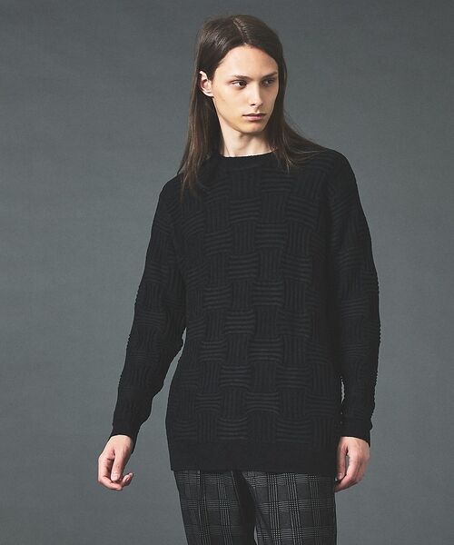5351POUR LES HOMMES / 5351プール・オム Tシャツ | ジオメトリック ニットジャカード ロングスリーブ プルオーバー【予約】 | 詳細8
