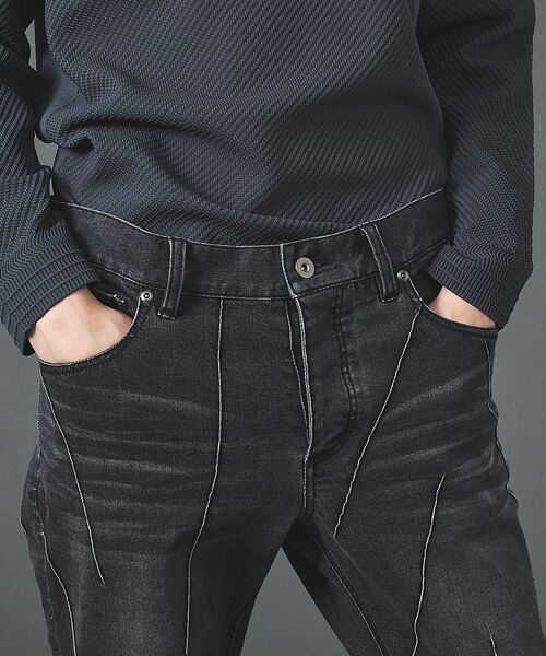 5351POUR LES HOMMES / 5351プール・オム デニムパンツ | ナイフチョップアップ テーパード スキニーデニム【予約】 | 詳細9