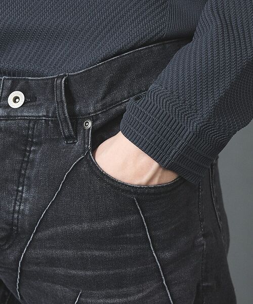 5351POUR LES HOMMES / 5351プール・オム デニムパンツ | ナイフチョップアップ テーパード スキニーデニム【予約】 | 詳細10