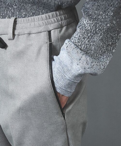 5351POUR LES HOMMES / 5351プール・オム スラックス・ドレスパンツ | スモーク千鳥 ダウンファブリック テーパードスラックス【予約】 | 詳細5