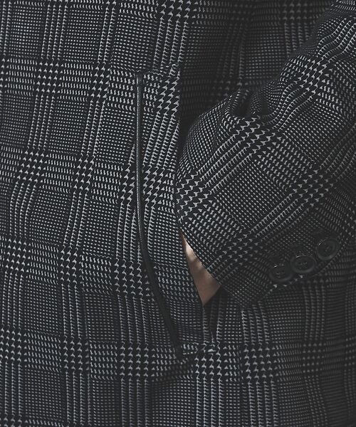 5351POUR LES HOMMES / 5351プール・オム テーラードジャケット | 【セットアップ対応】グレンチェック フロックプリント ジャケット【予約】 | 詳細6