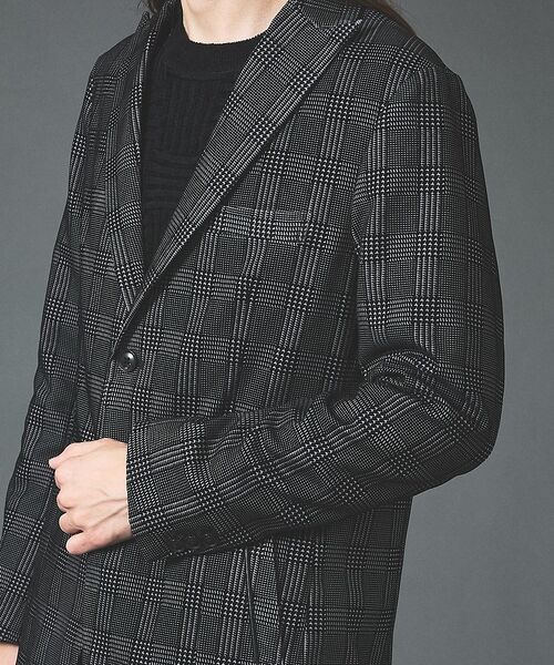 5351POUR LES HOMMES / 5351プール・オム テーラードジャケット | 【セットアップ対応】グレンチェック フロックプリント ジャケット【予約】 | 詳細8