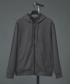 5351POUR LES HOMMES / 5351プール・オム パーカー | 【セットアップ対応】エンボス ストレッチ スウェード ジップ フーディー【予約】