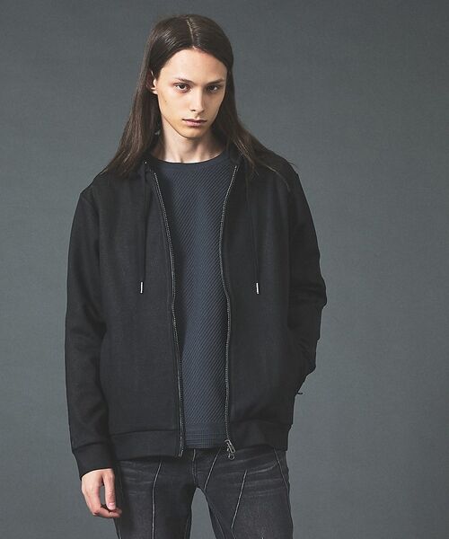 5351POUR LES HOMMES / 5351プール・オム パーカー | 【セットアップ対応】エンボス ストレッチ スウェード ジップ フーディー【予約】 | 詳細3