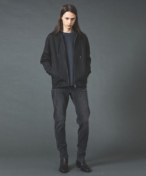 5351POUR LES HOMMES / 5351プール・オム パーカー | 【セットアップ対応】エンボス ストレッチ スウェード ジップ フーディー【予約】 | 詳細19