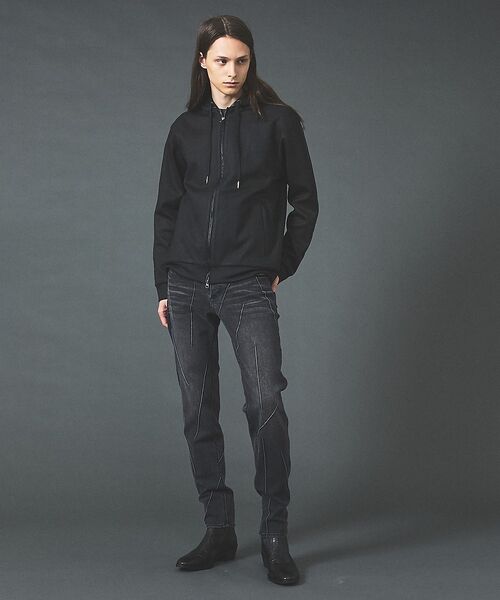 5351POUR LES HOMMES / 5351プール・オム パーカー | 【セットアップ対応】エンボス ストレッチ スウェード ジップ フーディー【予約】 | 詳細4