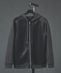 5351POUR LES HOMMES / 5351プール・オム パーカー | 【セットアップ対応】エンボス ストレッチ スウェード ムートン ジップフーディー