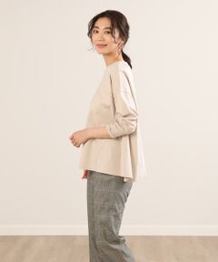 7-IDconcept / セブンアイディーコンセプト カットソー | 《大きいサイズ》スーピマコットンサイドフレアカットソー