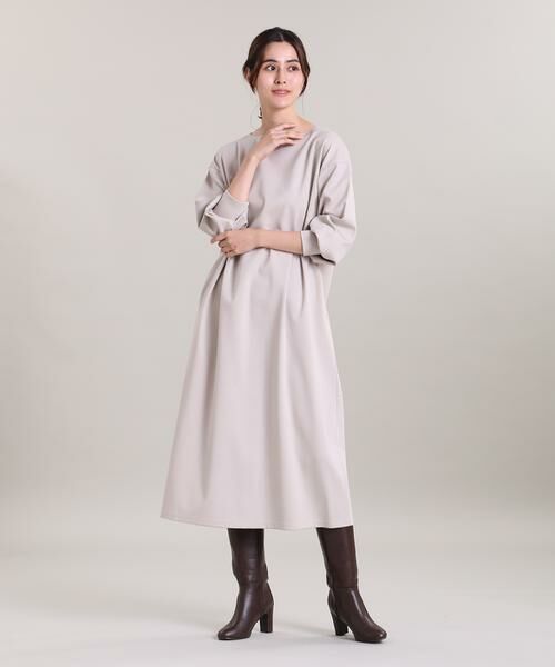 82％以上節約 《大きいサイズ》ギャザースリーブワンピース 7-IDconcept. セブンアイディコンセプト ワンピース ドレス ブラウン ブラック  グリーン Rakuten Fashion