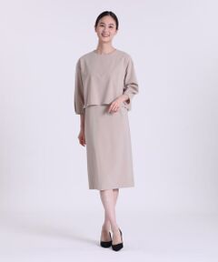 7-IDconcept / セブンアイディーコンセプト ミニ丈・ひざ丈ワンピース | セパレート風ワンピース