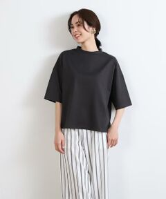 ハイネックボクシーコットンTシャツ