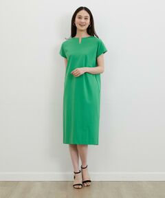 7-IDconcept / セブンアイディーコンセプト ミニ丈・ひざ丈ワンピース | 《大きいサイズ》コクーンシルエットポンチワンピース