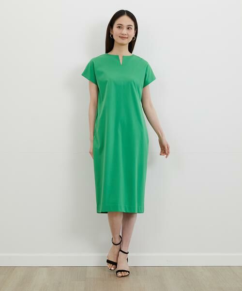 7-IDconcept / セブンアイディーコンセプト ミニ丈・ひざ丈ワンピース | 《大きいサイズ》コクーンシルエットポンチワンピース | 詳細2