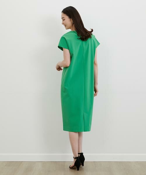 7-IDconcept / セブンアイディーコンセプト ミニ丈・ひざ丈ワンピース | 《大きいサイズ》コクーンシルエットポンチワンピース | 詳細4