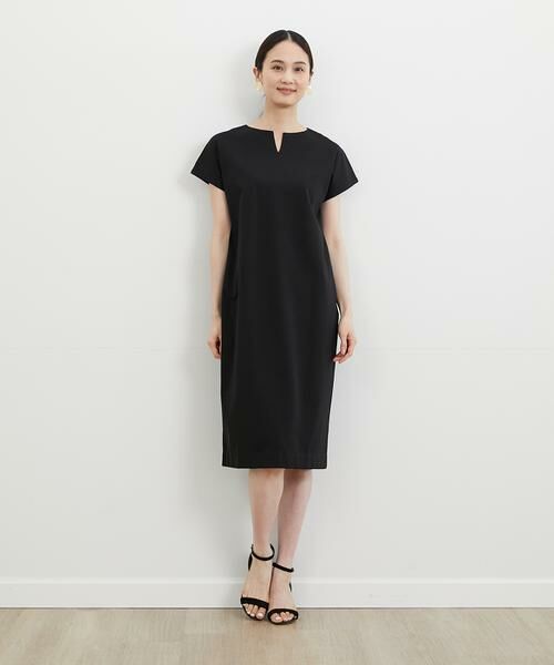 7-IDconcept / セブンアイディーコンセプト ミニ丈・ひざ丈ワンピース | 《大きいサイズ》コクーンシルエットポンチワンピース | 詳細5