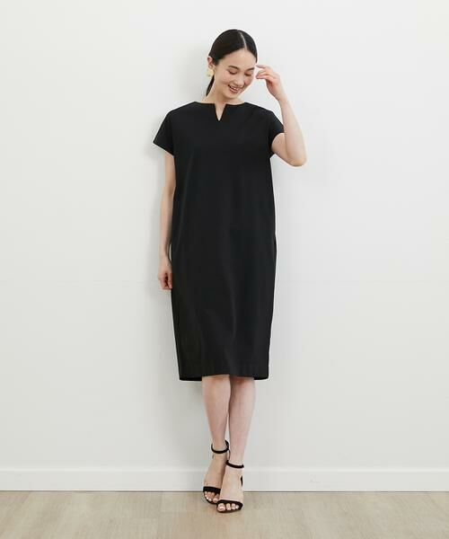 7-IDconcept / セブンアイディーコンセプト ミニ丈・ひざ丈ワンピース | 《大きいサイズ》コクーンシルエットポンチワンピース | 詳細6