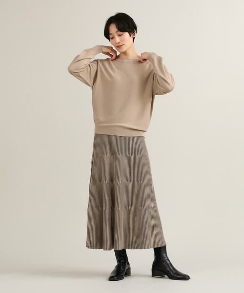 7-IDconcept / セブンアイディーコンセプト ミニ・ひざ丈スカート | 《大きいサイズ》ニットフレアスカート《Cuoo》 | 詳細8