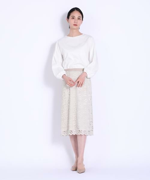 7-IDconcept / セブンアイディーコンセプト ミニ・ひざ丈スカート | レースセミタイトスカート | 詳細11