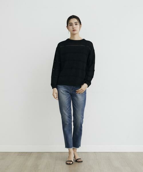 7-IDconcept / セブンアイディーコンセプト ニット・セーター | 《大きいサイズ》ボートネックニット | 詳細5