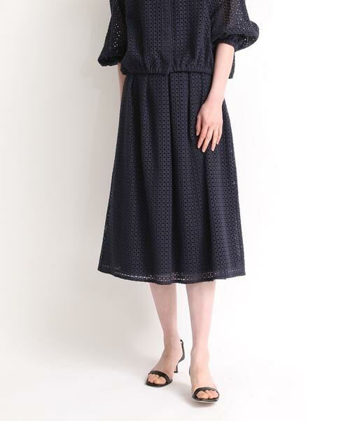 7-IDconcept / セブンアイディーコンセプト ミニ・ひざ丈スカート | レースタックスカート | 詳細1