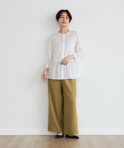7-IDconcept / セブンアイディーコンセプト シャツ・ブラウス | コットンペプラムギャザーブラウス | 詳細11