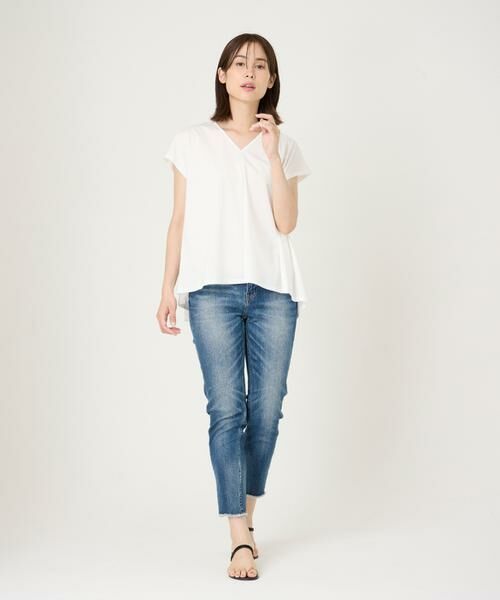 7-IDconcept / セブンアイディーコンセプト Tシャツ | Vネックフレアカットソー | 詳細8