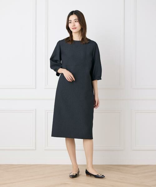 7-IDconcept / セブンアイディーコンセプト ミニ丈・ひざ丈ワンピース | 《大きいサイズ》フクレジャカードワンピース | 詳細9