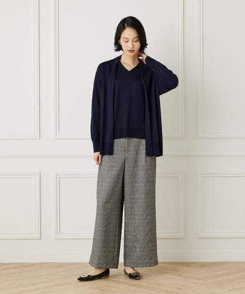 7-IDconcept / セブンアイディーコンセプト カーディガン・ボレロ | 《大きいサイズ》エクストラファインウールロングカーディガン | 詳細10