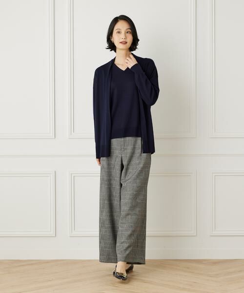 7-IDconcept / セブンアイディーコンセプト カーディガン・ボレロ | 《大きいサイズ》エクストラファインウールロングカーディガン | 詳細9