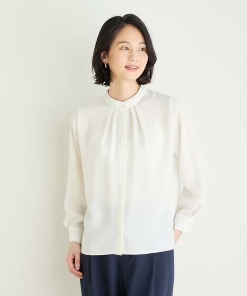 7-IDconcept / セブンアイディーコンセプト シャツ・ブラウス | 《大きいサイズ》スタンドカラーブラウス | 詳細16