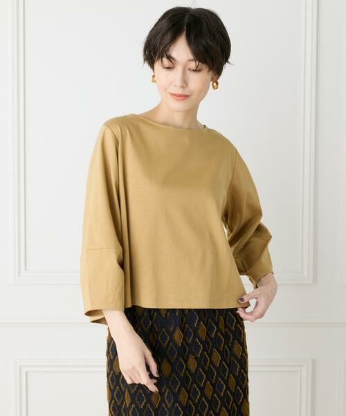 7-IDconcept / セブンアイディーコンセプト カットソー | 《大きいサイズ》スーピマコットンボリューム袖カットソー | 詳細1