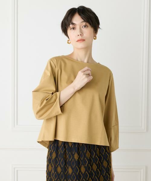 7-IDconcept / セブンアイディーコンセプト カットソー | 《大きいサイズ》スーピマコットンボリューム袖カットソー | 詳細11