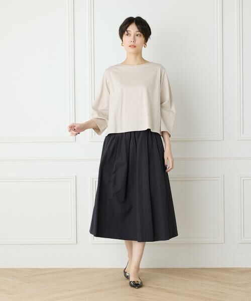 7-IDconcept / セブンアイディーコンセプト カットソー | 《大きいサイズ》スーピマコットンボリューム袖カットソー | 詳細8