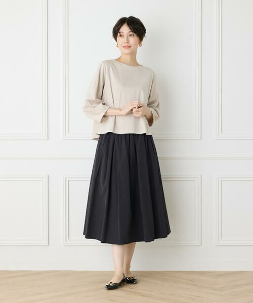 7-IDconcept / セブンアイディーコンセプト カットソー | 《大きいサイズ》スーピマコットンボリューム袖カットソー | 詳細9