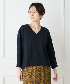 7-IDconcept / セブンアイディーコンセプト カットソー | 《大きいサイズ》Vネックドルマンカットソー