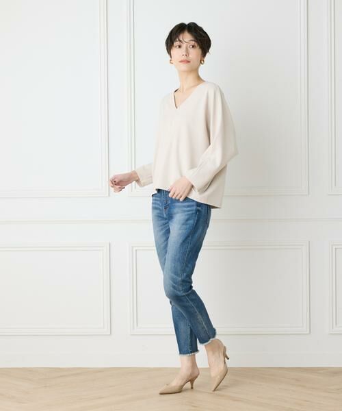 7-IDconcept / セブンアイディーコンセプト カットソー | 《大きいサイズ》Vネックドルマンカットソー | 詳細10