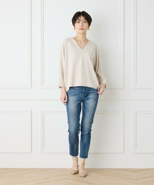 7-IDconcept / セブンアイディーコンセプト カットソー | 《大きいサイズ》Vネックドルマンカットソー | 詳細8