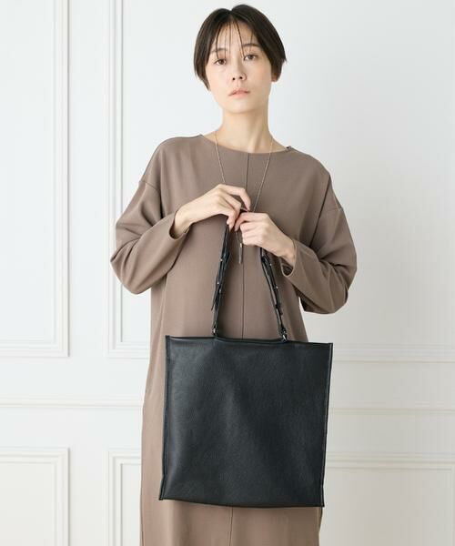 7-IDconcept / セブンアイディーコンセプト トートバッグ | カウレザーシンプルデザイン薄マチトート | 詳細19