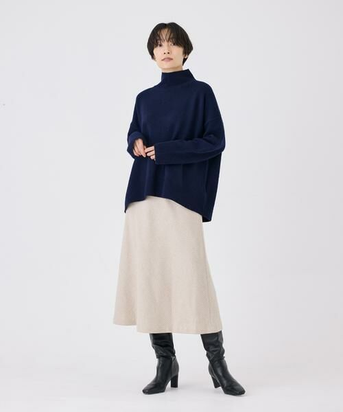 7-IDconcept / セブンアイディーコンセプト ミニ・ひざ丈スカート | 千鳥チェックバイアスフレアスカート | 詳細6