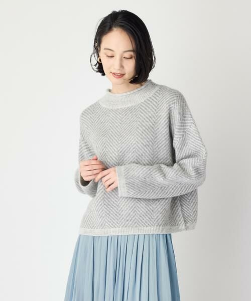 7-IDconcept / セブンアイディーコンセプト ニット・セーター | ヘリンボーンハイネックニット | 詳細13