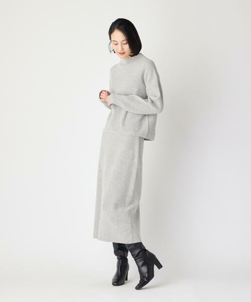 7-IDconcept / セブンアイディーコンセプト ミニ・ひざ丈スカート | ストレートニットスカート | 詳細23