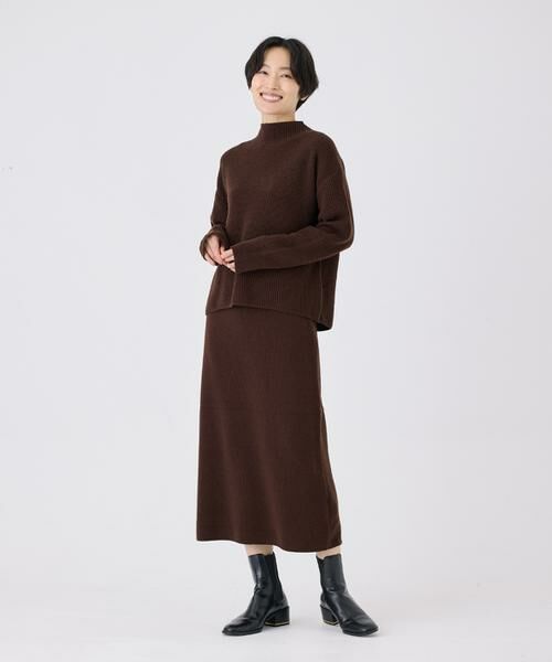 7-IDconcept / セブンアイディーコンセプト ミニ・ひざ丈スカート | ストレートニットスカート | 詳細16